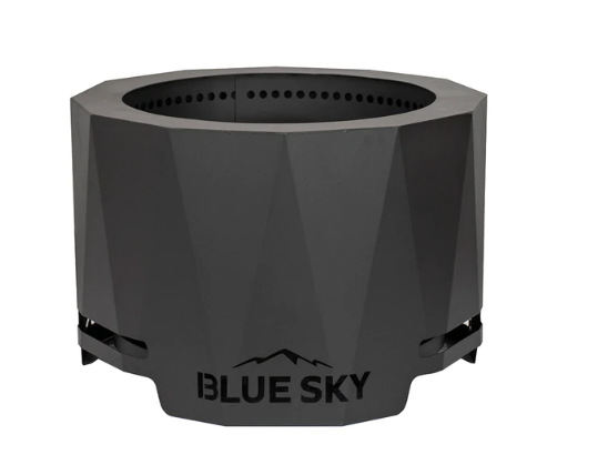 BLUE SKY OUTDOOR LIVING The Peak 24 in. x 16 in. Round Steel Wood Patio Fire Pit