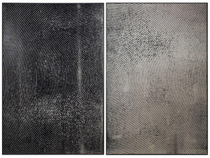 *BRAND NEW Sunpan OPPOSITES ATTRACT - SET OF 2 - 40" X 60" - CHARCOAL FLOATER FRAME (*Retail value $3,777))