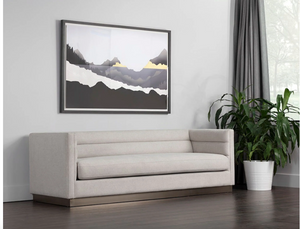 *BRAND NEW Sunpan Talbot Sofa + 3 Kelly Wearstler Cushions (*Retail value $5,000)
