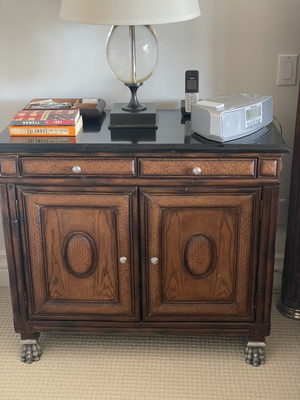 Thomasville "Ernest Hemingway Collection" Kilimanjaro King Bed + 2 Nightstands