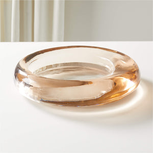 *BRAND NEW CB2 Bangle Dirty Rose Glass Decorative Bowl (*Retail value $119.95)