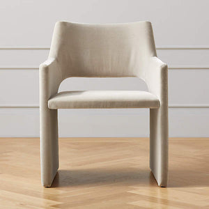 *BRAND NEW CB2 FOLEY FAUX MOHAIR GREY ARMCHAIR + EQ3 Throw Blanket (*Retail value $629)