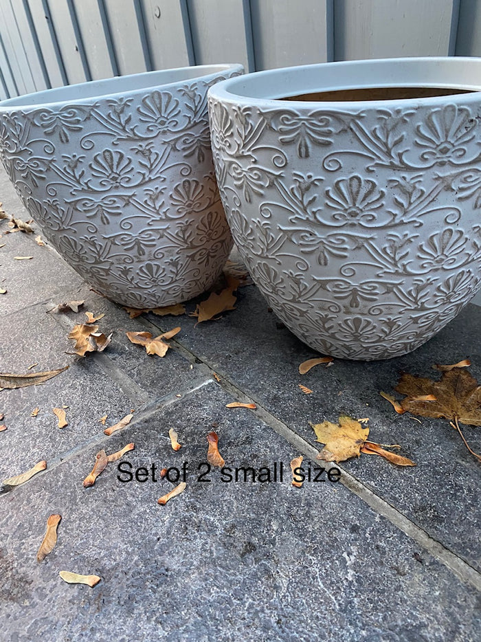 Set of 2 Small Outdoor Planters