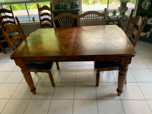 Solid Wood Kitchen Table + 4 Chairs