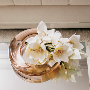 *BRAND NEW CB2 Bangle Dirty Rose Glass Decorative Bowl (*Retail value $119.95)