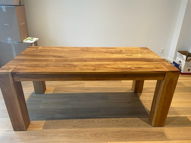 Raw Wood Style Dining Table