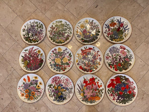 Franklin Porcelain Flowers of the year plate collection 1978 Wedgwood (Original Boxes)