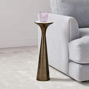 *BRAND NEW West Elm Silhouette Drink Table, Marble/Bronzed Metal (*Retail value $149)